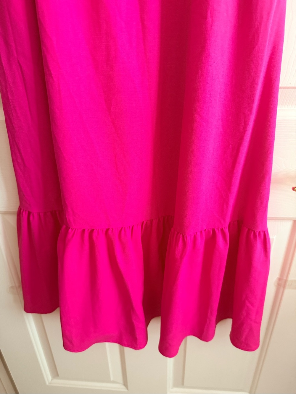 Kensie Hot Pink Ruffle Strap Casual Dress - Picture 7 of 7